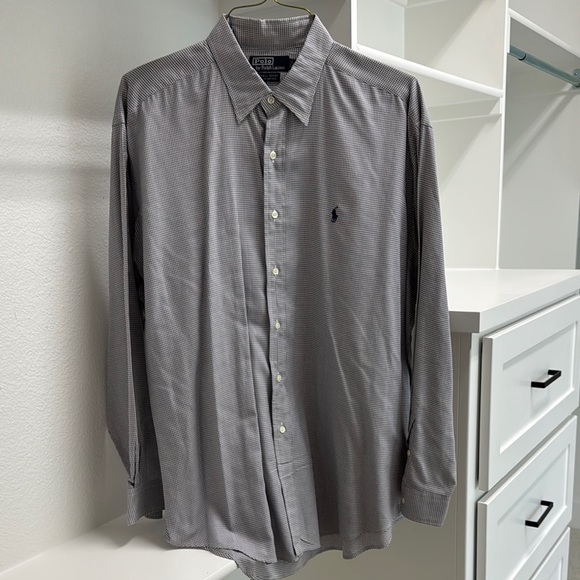 Polo Ralph Lauren Lowell Sport 100% Cotton XL Long Sleeve Button Down Gray Plaid - Picture 1 of 11